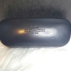 COACH Black‎ Eyeglasses/Sunglasses Case Clam Shell Hard Case 6.5 inches X…